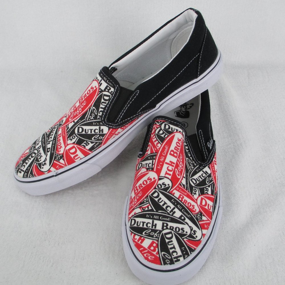 Dutch Bros Slip On Shoe All Over Print Mens size 8